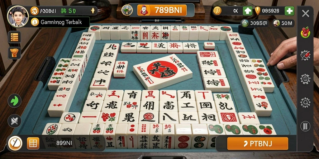Tangkapan layar gameplay 789BNI menampilkan tantangan Mahjong yang menarik.