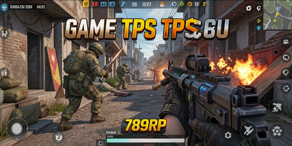 Tampilan gameplay seru dalam pertempuran TPS di 789RP.