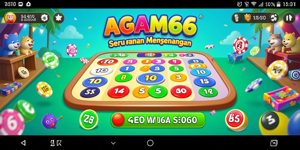 Tampilan gameplay seru Bingo di AGAM66 dengan grafis menarik.