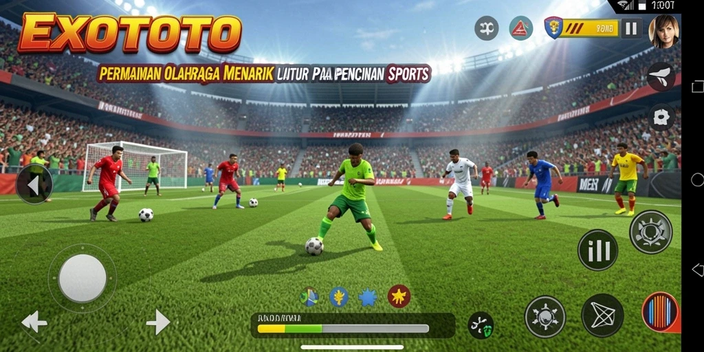 Screenshot EXOTOTO menampilkan gameplay seru dalam olahraga.