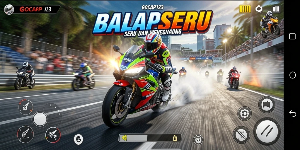 Gameplay seru balap motor di GOCAP123 yang menegangkan.