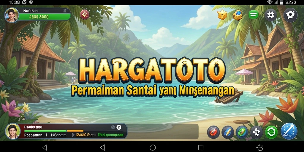 Screenshot HARGATOTO yang menampilkan gameplay yang menyenangkan dan ceria.