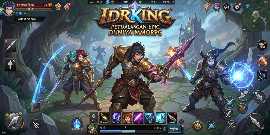 Tampilan menarik dari gameplay <strong>IDRKING</strong> dalam dunia MMORPG yang luas.