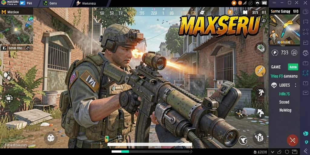 Tampilan utama <strong>MAXSERU</strong> dengan aksi gameplay yang mendebarkan.
