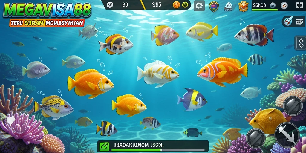 Tampilan gameplay MEGAVISA88 yang menarik dengan aksi tembak ikan.