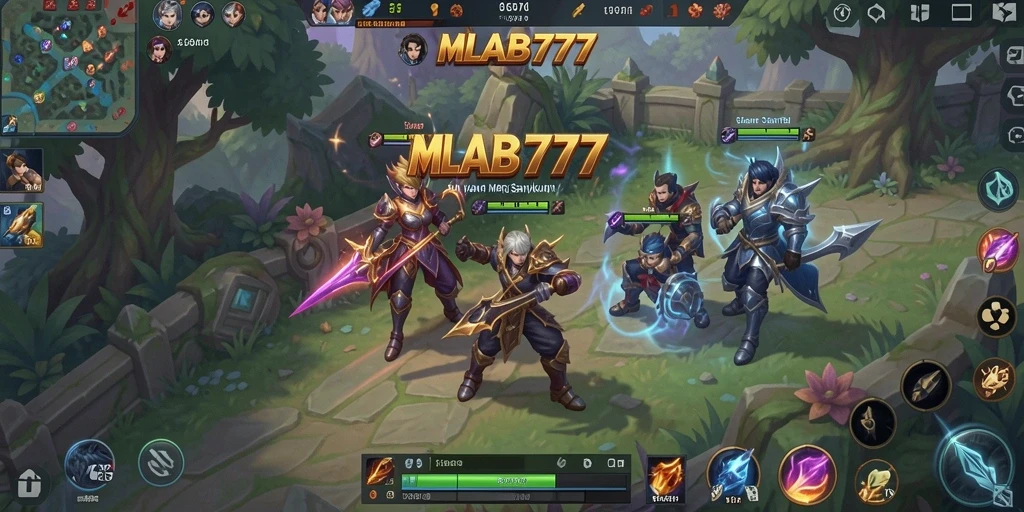 Tampilan gameplay MLBB777 yang menyenangkan dan warna-warni.