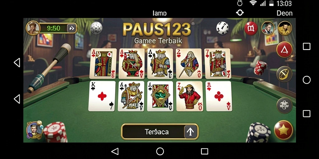 Screenshot gameplay PAUS123 yang menunjukkan momen mendebarkan saat permainan Domino.