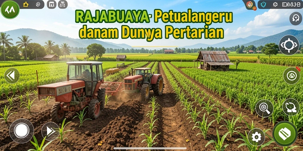 Gameplay seru di RAJABUAYA dengan elemen pertanian.
