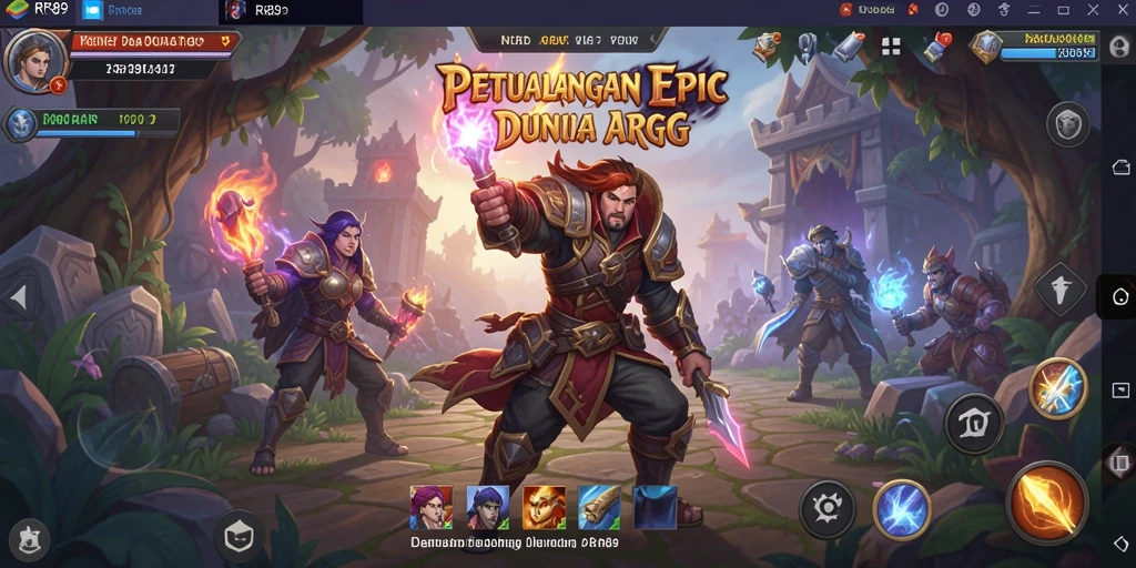 Tampilan gameplay seru di RR89 dengan dunia ARPG yang luas.