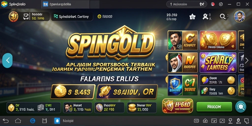 Tampilan antarmuka SPINGOLD saat melakukan taruhan olahraga langsung.