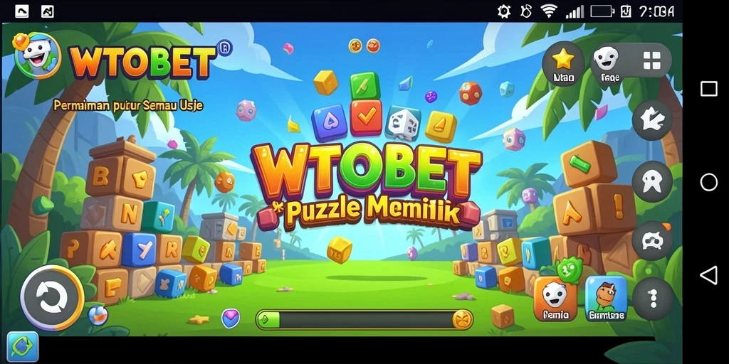Gameplay menarik dari aplikasi Puzzle WTOBET yang menguji keterampilan berpikir.